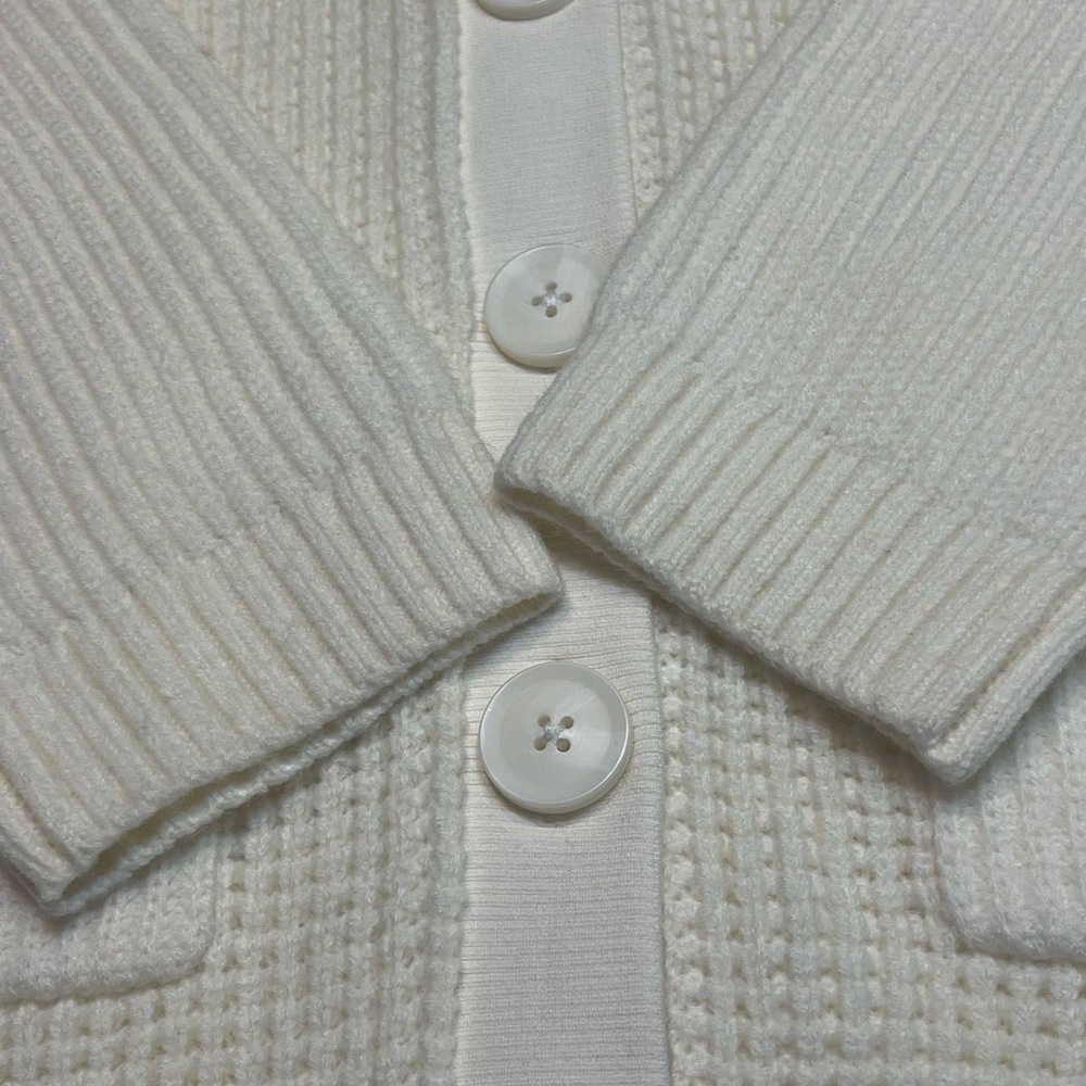 Wilson Cream Cardigan with Red Logo - Picture 3 of 7